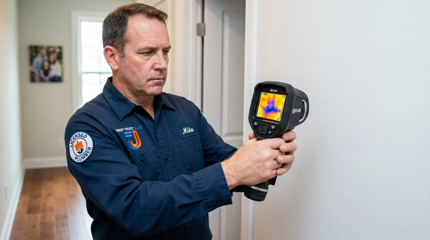 Thermal imaging leak detection by Johns Plumbing LLC in Flanagan